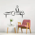 1pc Creative Vinyl Wall Sticker, Massage Room Print, Removable Self-Adhesive Wall Sticker For Bedroom, Entryway, Living Room, Po
