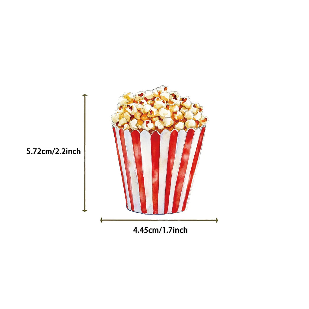 50/100 Pcs HD Colorful Retro Movie Theme Stickers Clear PET Waterproof for Scrapbook Guitar Notebook Phone Diary Decals