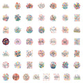 50-Pack Flower Motivational Graffiti Stickers for Students Notebook Laptops Water Bottles Suitcases - Waterproof Decor Sticker