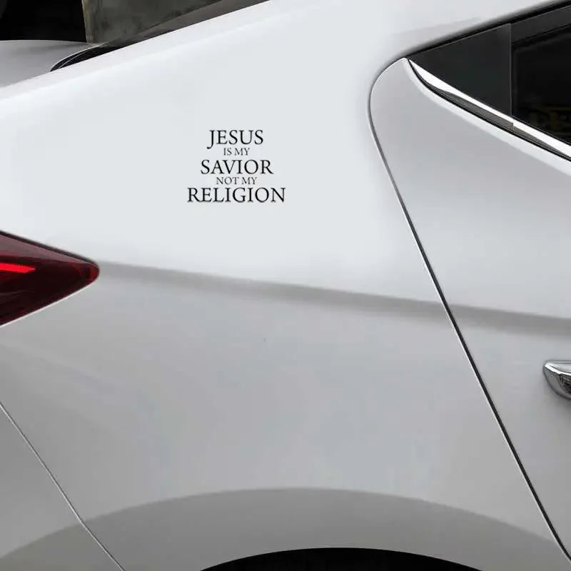 Jesus My Savior Not My Religion Do You Follow Jesus This Close? Vinyl Decal Sticker Window Wall Bumper God/ Vinyl Car Sticker/ M