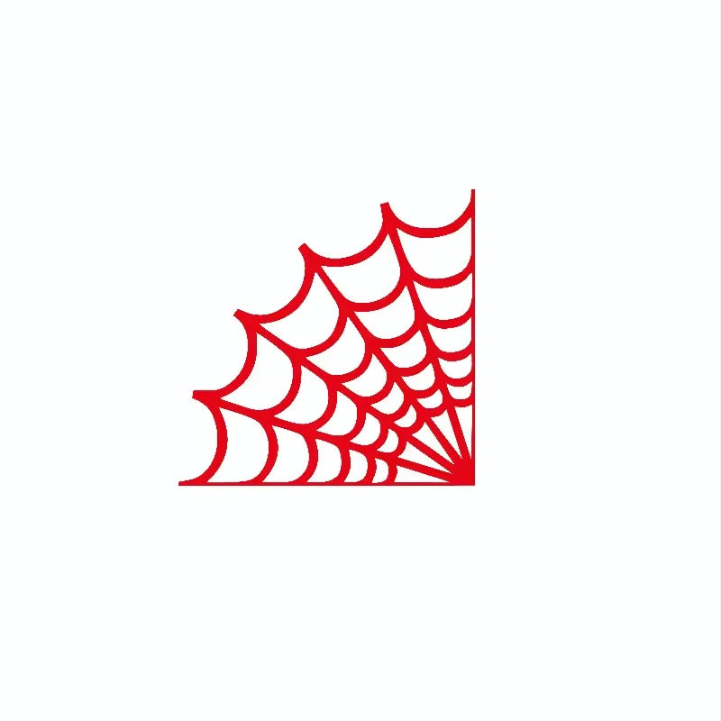 Suitable for Car Windows, Walls, Bumpers, And Laptops, Perfect for Halloween Vinyl Decal Outline of a Spider Web for Corners,