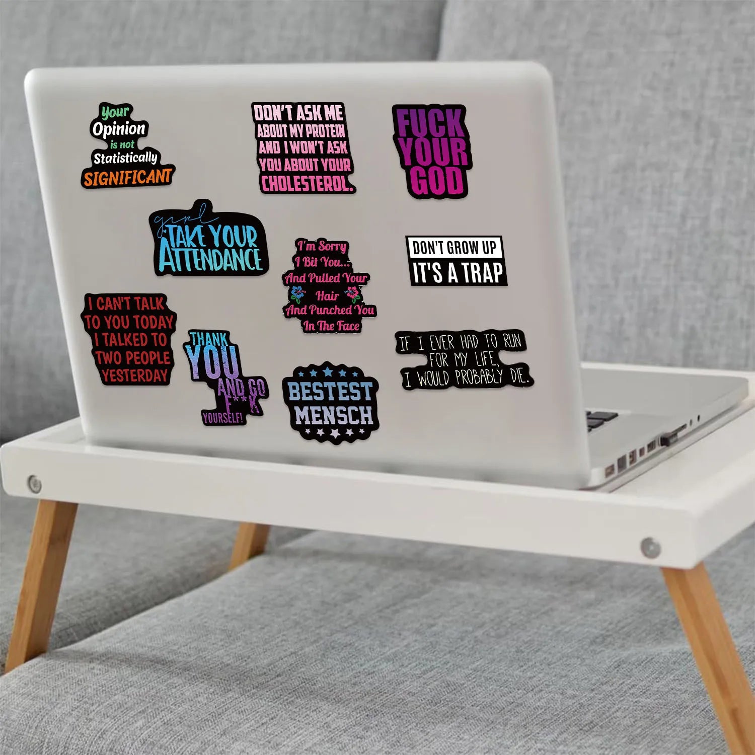 55/110Pcs Cartoon Ironic Quote Doodle Stickers for Guitar Notebook Suitcase Stationery Box Helmet Skateboard Reward Decals
