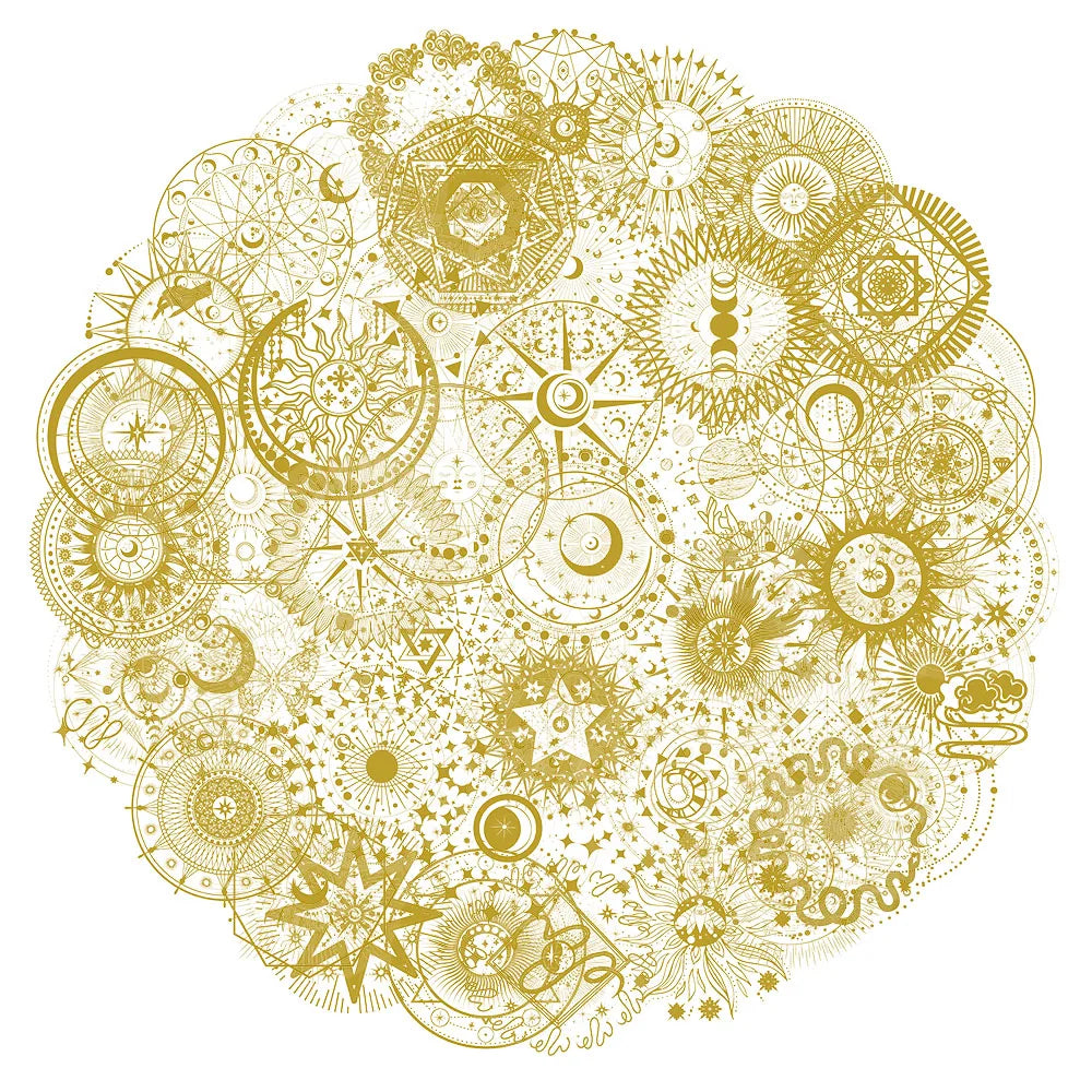 50PCS Magic Moon&Sun Decorative Stickers, Computer Scrapbook, Refrigerator, Phone Case, Toy, Hot Stamping Stickers
