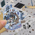 3PCS Gothic Restaurant Landscaping Miniature Scene Sticker Bicycle Graffiti Casual Scrapbook Personalized Cafe Decoration Sticke