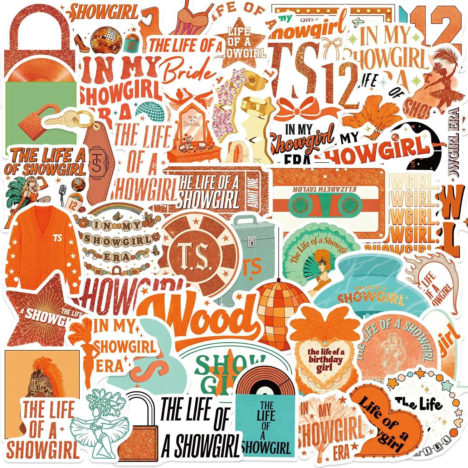 50/100PCS Cartoon Showgirl Doodle Stickers, Fashion Decals for Guitar Notebook Stationery School Supplies DIY Decor