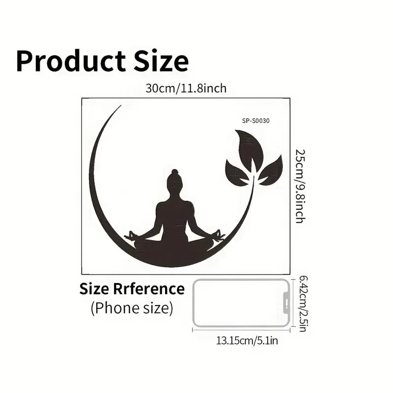 1pc Wall Sticker With Yoga Pattern, For Bedroom/ Living Room/ Wall Decoration