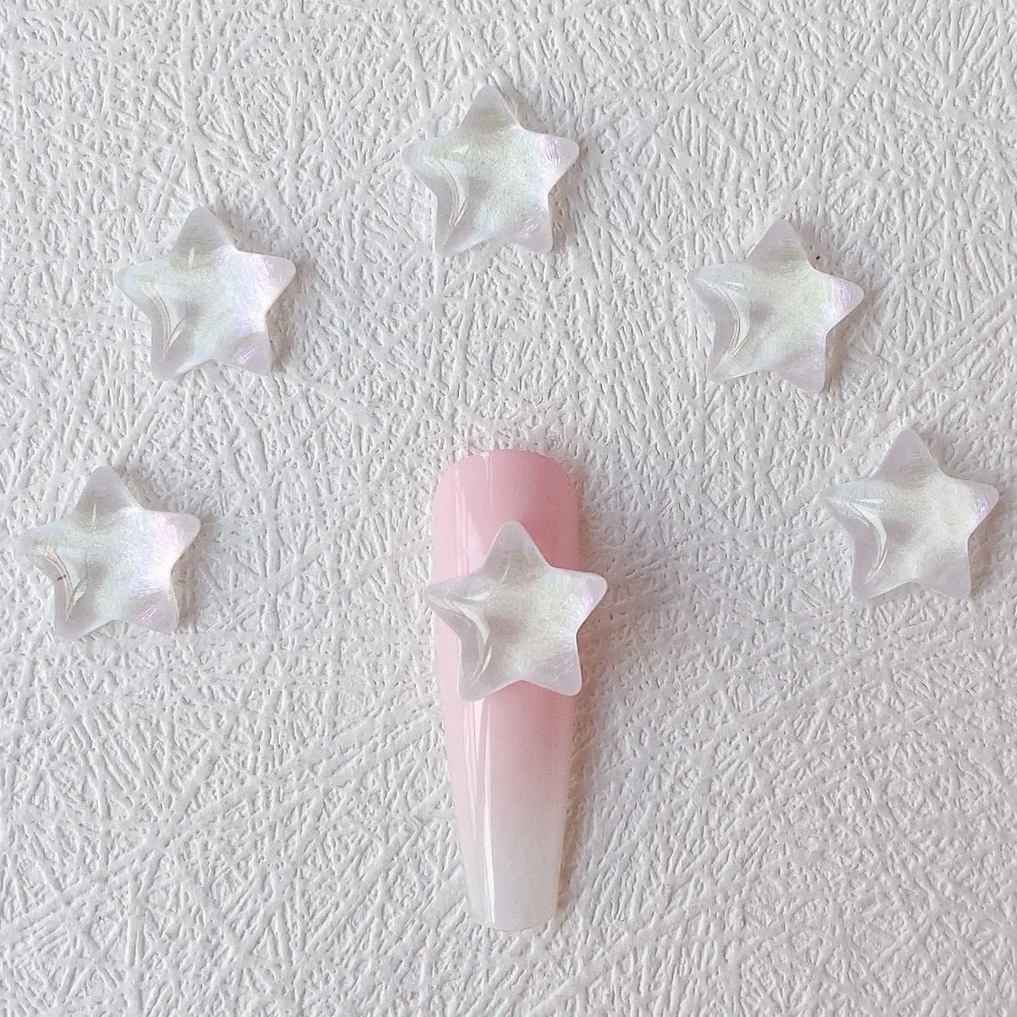 20pc Starry Sky Mocha Star Nail Art Accessory Cute K9 Star Crystals Resin Nail Charms Multicolor Gems Nails Decoration DIY Parts