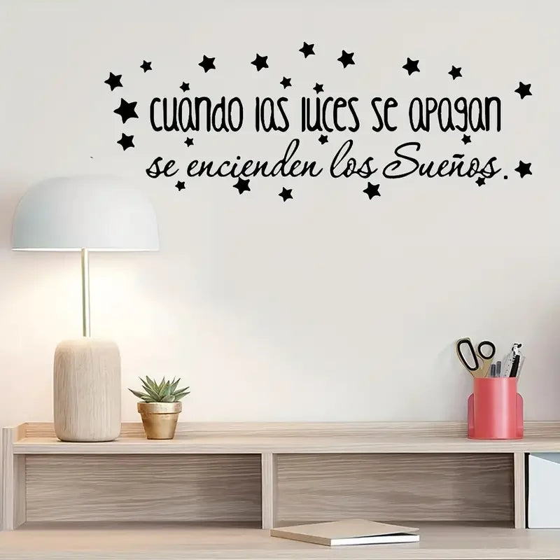 1pc Large Wall Stickers Spanish Quotes Sentences Vinyl Wall Art Decals For Room Decoration Spanish Vinyl Sticker Wallpaper Suita