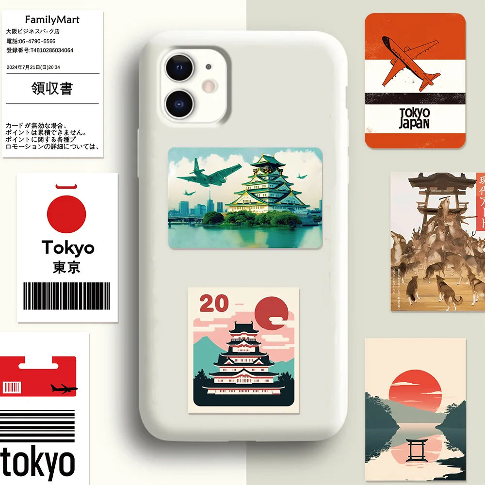 50PCS Japanese Tourism Culture Tags Creative Graffiti Stickers DIY Luggage Laptop Water Cup Computer Waterproof Toy Stickers