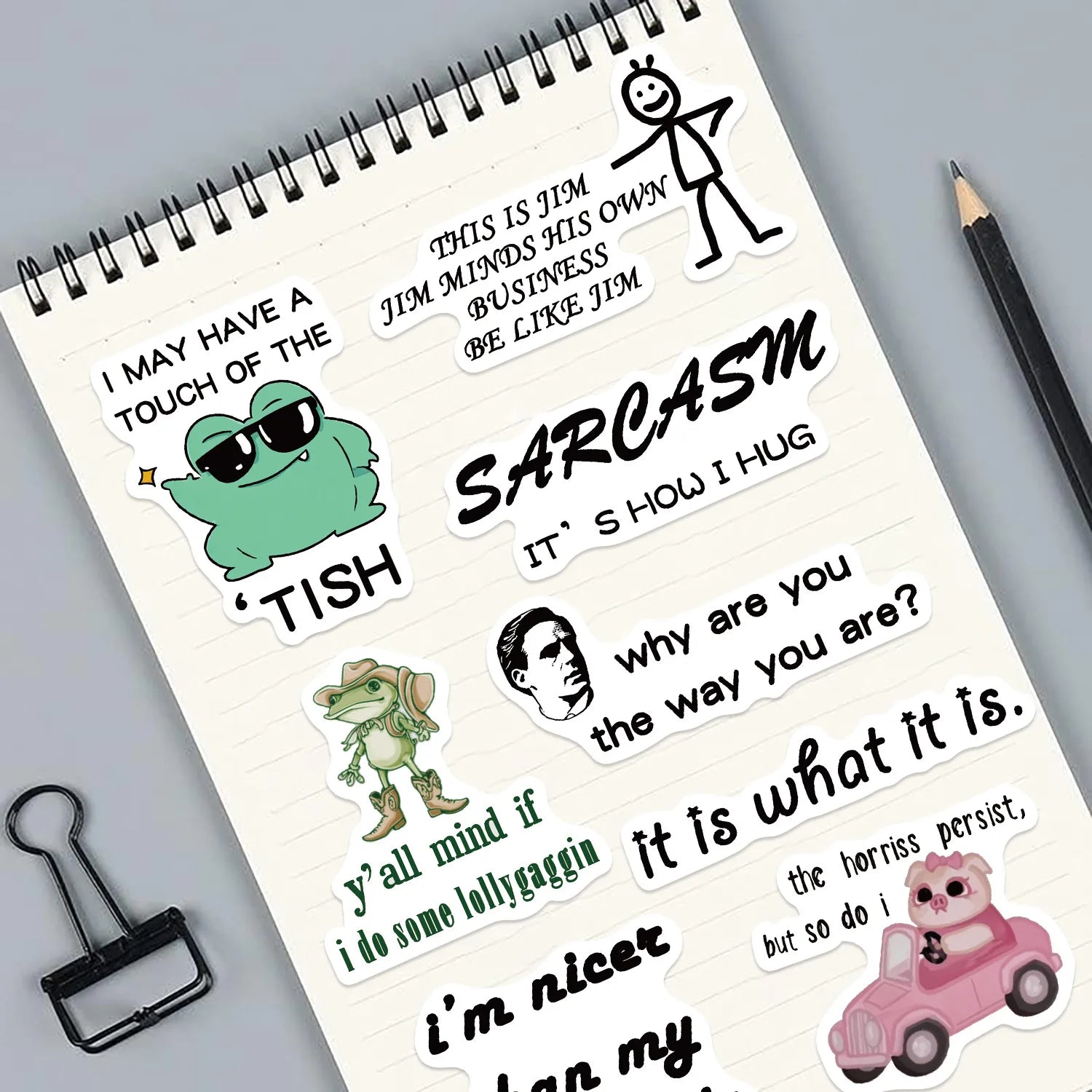 50/100PCS Cartoon Fun Meme Graffiti Stickers Decorative Guitar Notebook Luggage DIY Waterproof Stationery Notebook Stickers