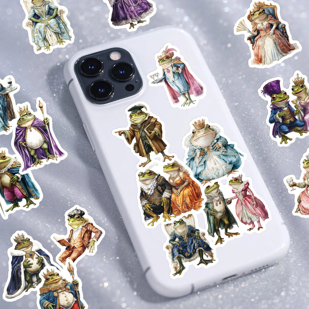 56PCS Fantasy Frog Aristocrat Stickers Kids Reward Stationery Decals DIY Fun Notebook Fridge Suitcase Waterproof Sticker
