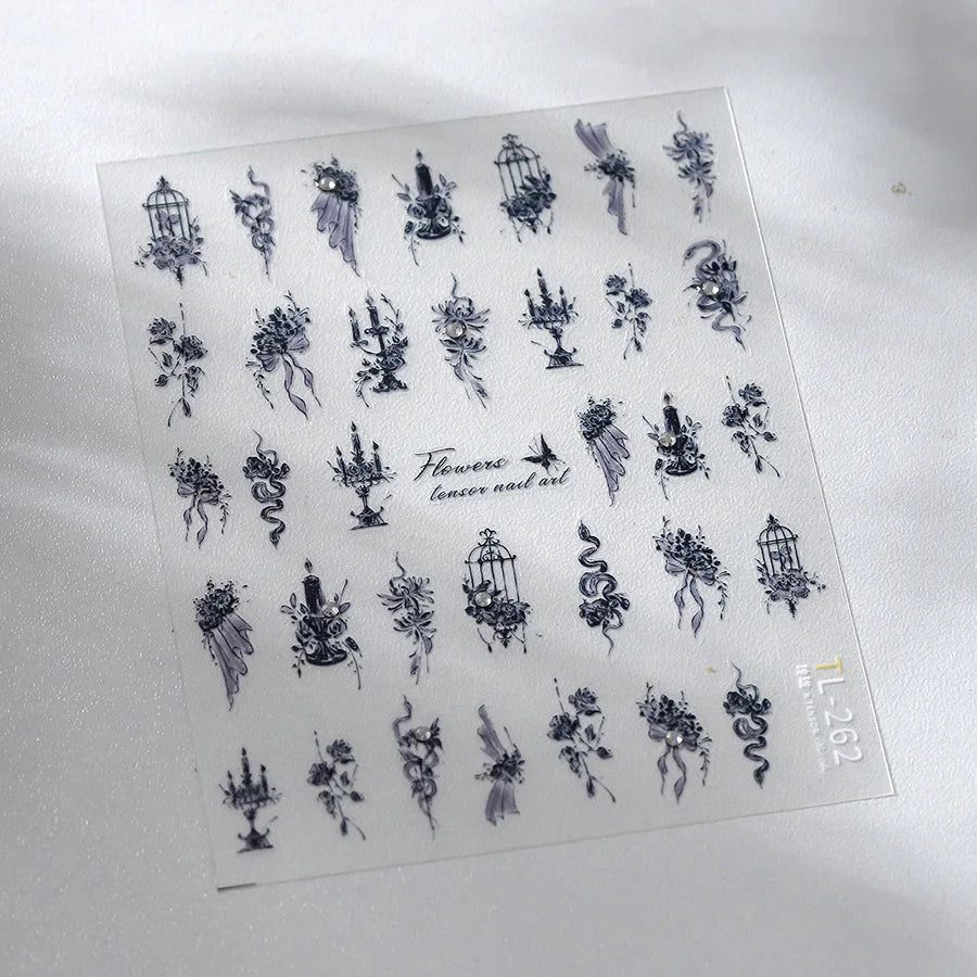 5D Butterfly Nail Stickers Sparkling Jelly Butterfly Nail Art Sticker Decorations Decals DIY Self Adhesive Slider Manicure Parts