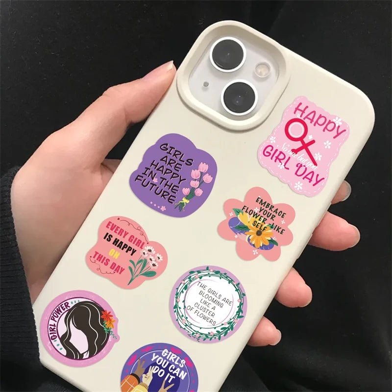 500PCS Kawaii Girl's Day Sticky Paper Sticker Labels Thank You Sticker Sealing DIY Decoration Scrapbooking Stationery Supplies