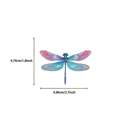 100PCS Colorful Cartoon Insect Dragonfly Stickers DIY Decoration Water Bottles Phone Children Notebook Transparent PET Sticker