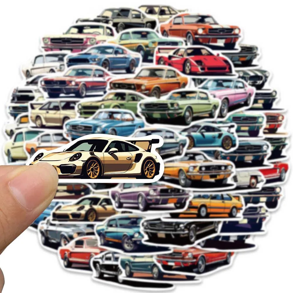 50PCS Popular Car JDM Stickers, Luggage, Guitar, Skateboard, Motorcycle, DIY Stickers