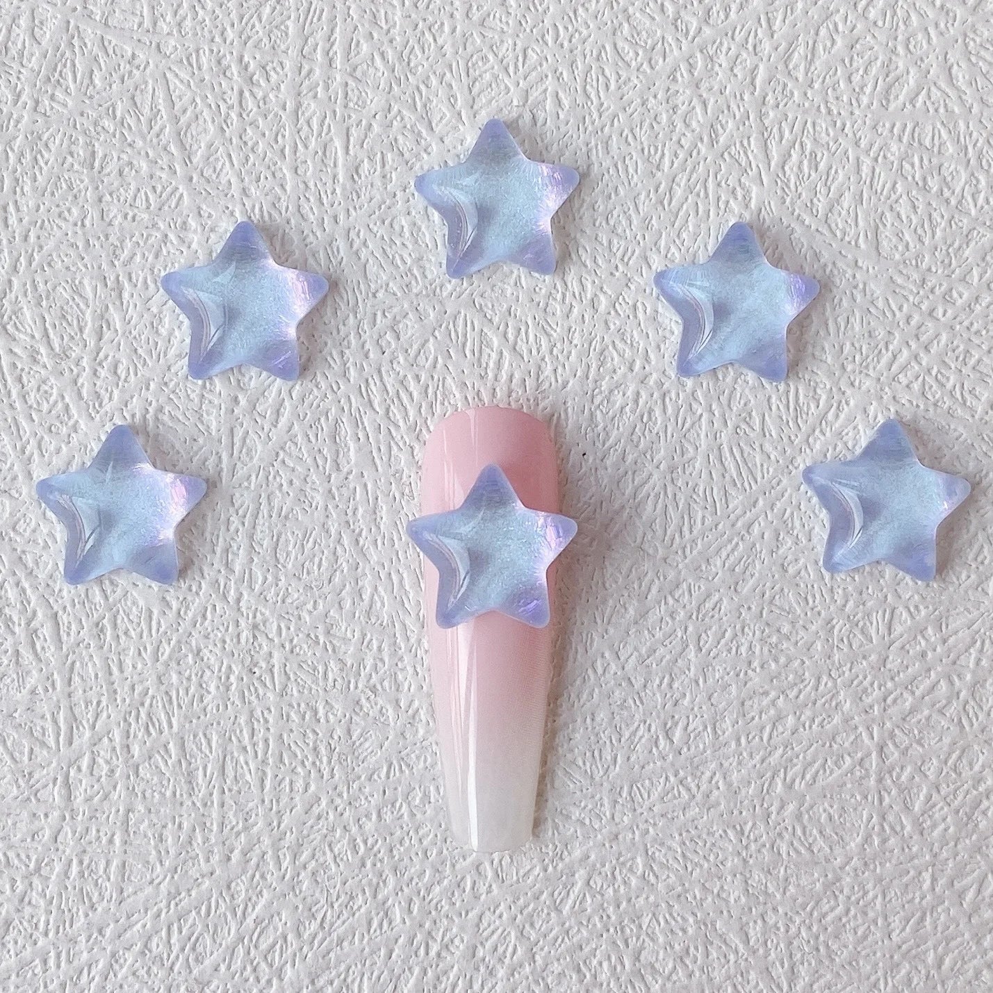 20pc Starry Sky Mocha Star Nail Art Accessory Cute K9 Star Crystals Resin Nail Charms Multicolor Gems Nails Decoration DIY Parts