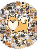 100 Pcs Small Size Cute Dog Graffiti Stickers, Water Cup Stationery Box DIY Decorative Waterproof Stickers