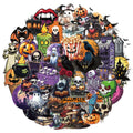 50PCS Halloween Horror Fun Stickers Manual Computer Scrapbook Refrigerator Phone Case Speaker Guitar DIY Toy Stickers
