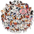 56/112PCS Dynamic Running Horse Stickers Oil Painting Horse Pattern Handmade Account Decoration Retro Animal Stickers