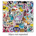 50Pcs Trendy Funny Animal Stickers Phone Laptop Notebook Stationery Suitcase Cup Cute DIY Decals Waterproof Decor Sticker