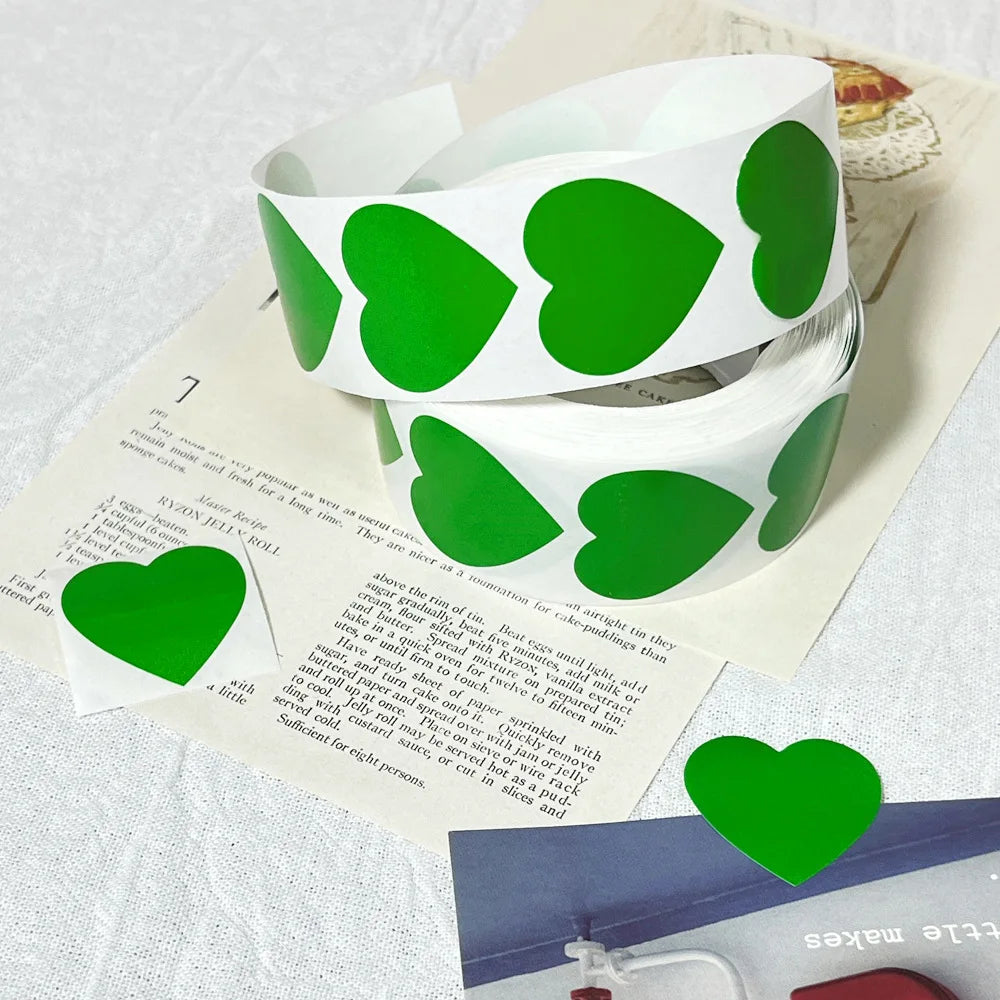 500pcs Love Stickers Heart Shape for Valentine's Day Gift Packaging Supplies Cute Stationery Sticker Seal Labels Scrapbook Decor