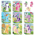 24pieces/pack Rainbow Horse Face Changing Stickers Personalized Cartoon Make a Face Creative DIY Puzzle Stationery Stickers