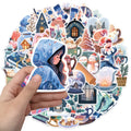 50PCS Winter Cartoon Stickers Exquisite Laptop Materials Phone Cases Laptop Suitcases Water Cups Waterproof Stickers