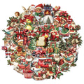 50PCS Retro Christmas Fun Stickers Set Waterproof Transparent PET Booklet Decorative Laptop Tablet Waterproof Stickers