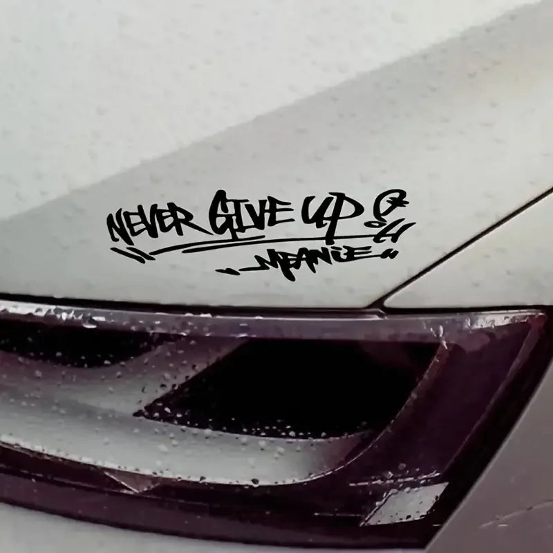 Never Give Up Car Motorcycle Sticker Never Give Up Car Reflective Stickers Waterproof Stikers For Cars