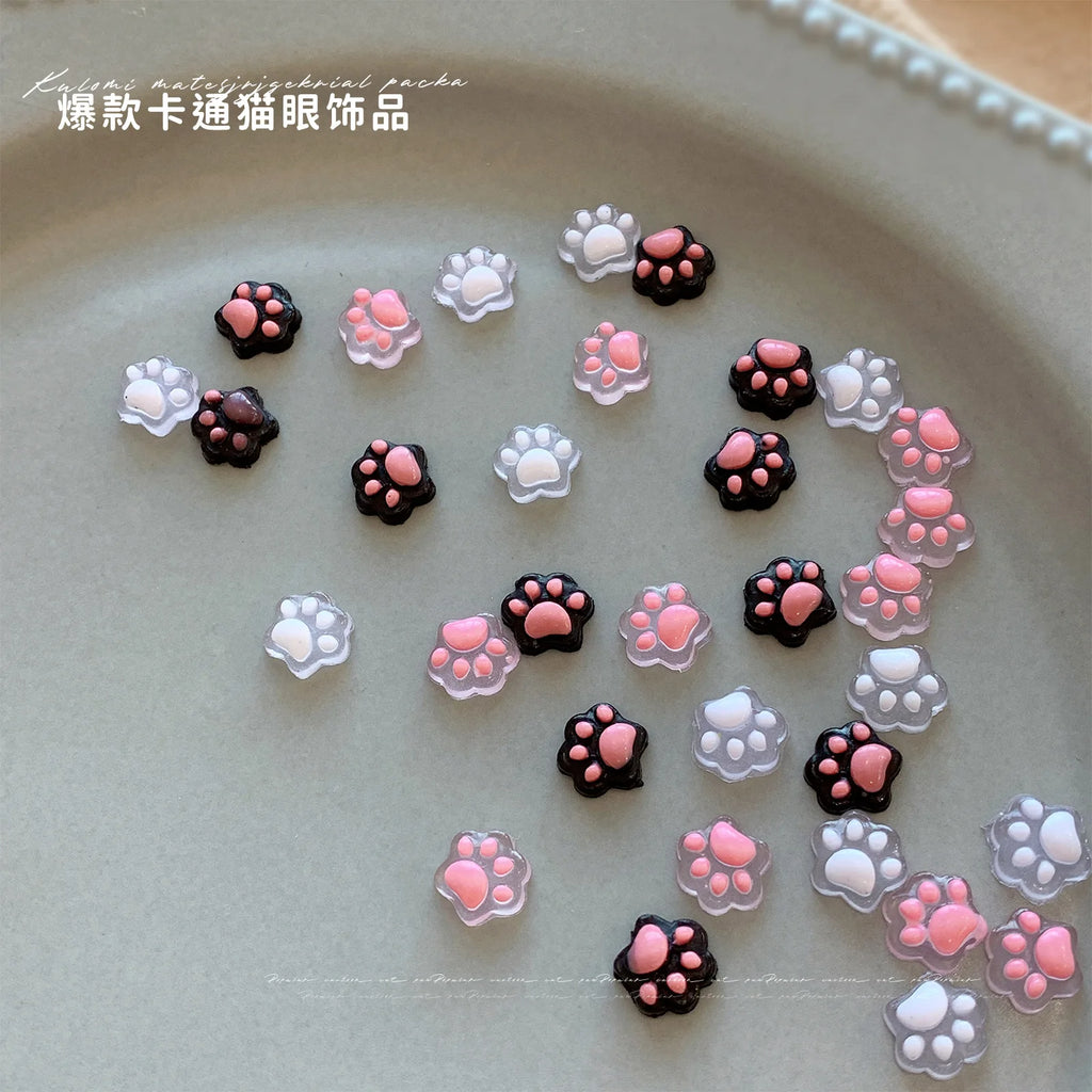 Food Play Candy Nail Art Charms Iridescent Gradient Gold Foil Rainbow Candy Resin Nail Rhinestone Decoration DIY Nails Accessory