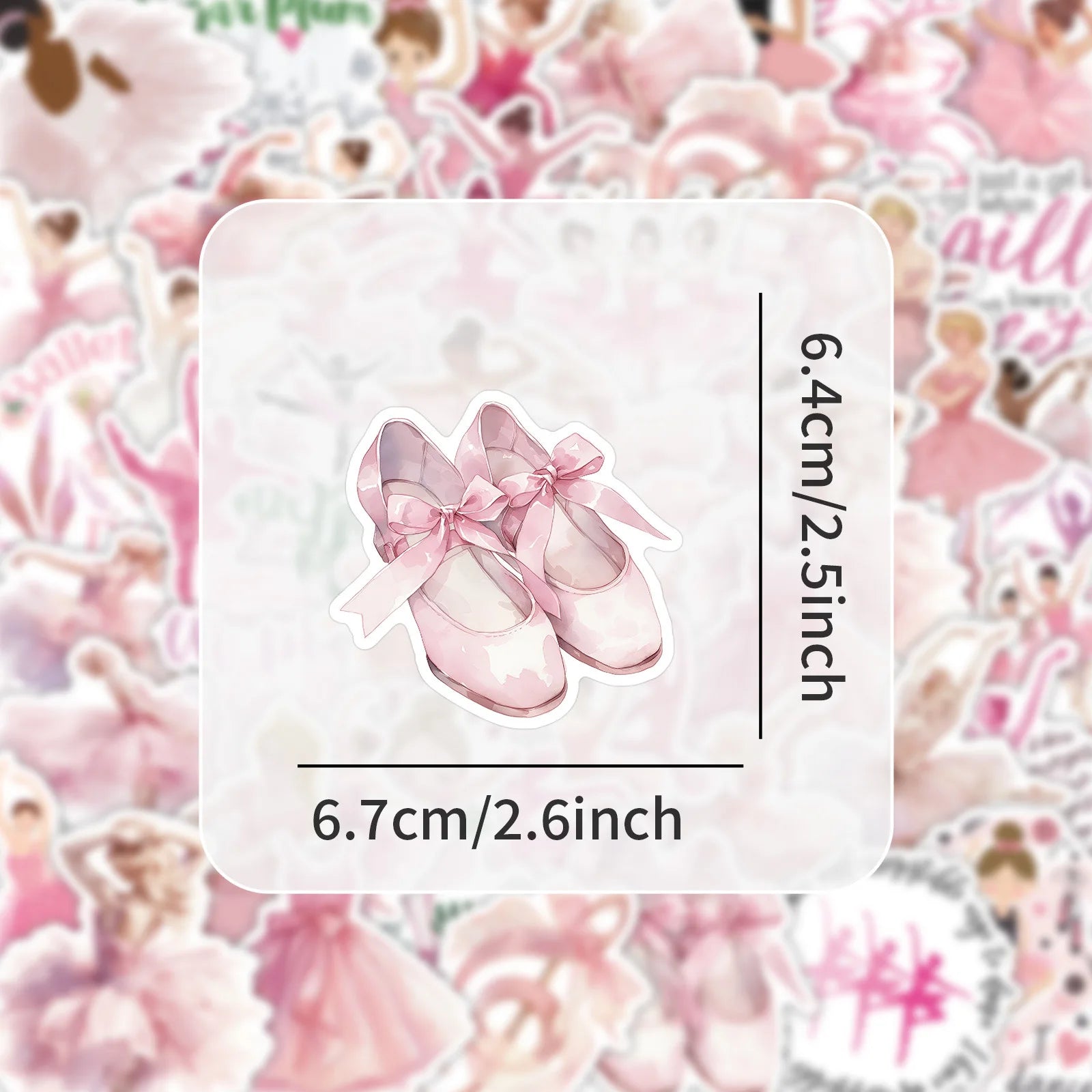 50/100PCS Cartoon Ballet Stickers New Dance Decoration Classroom Bedroom Window Creative Stickers Waterproof Stickers