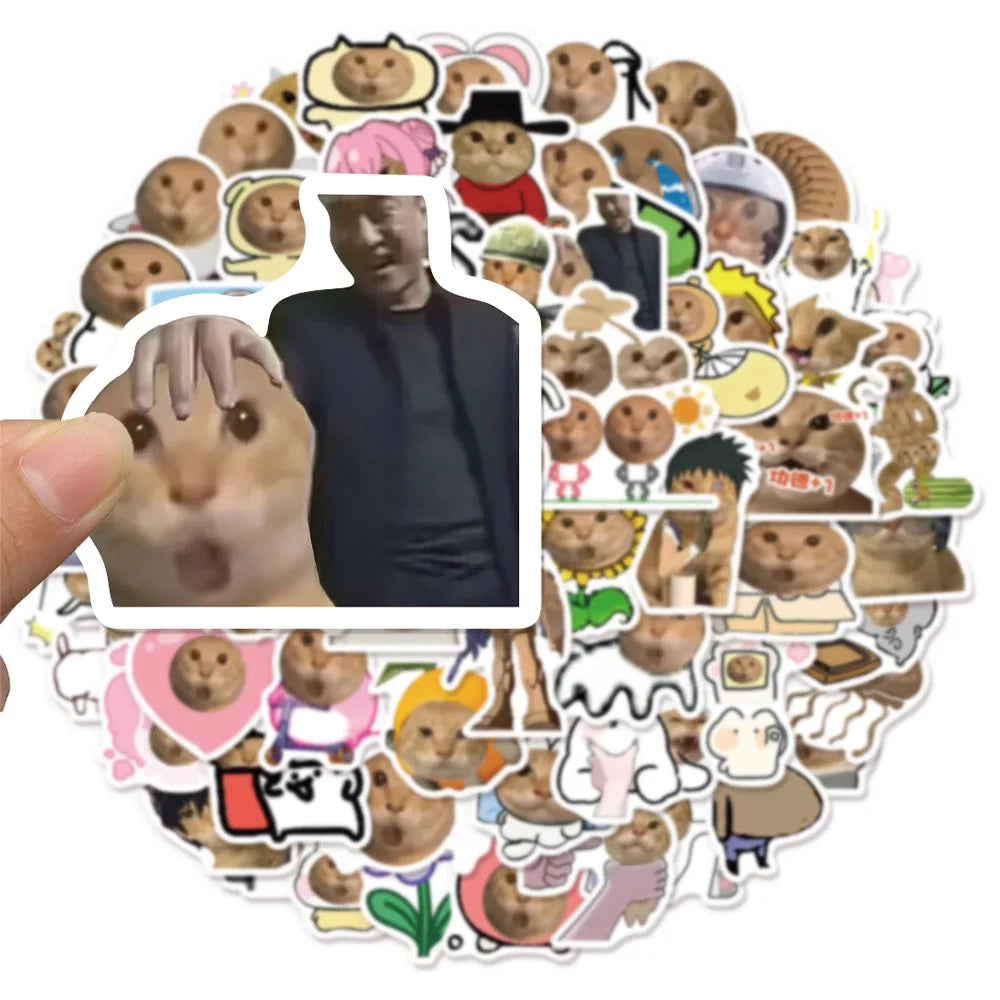 70PCSFunny Spider Old Cat Network Popular Fun Graffiti Stickers DIY Manual Scrapbook Notebook Tablet Toy Stickers