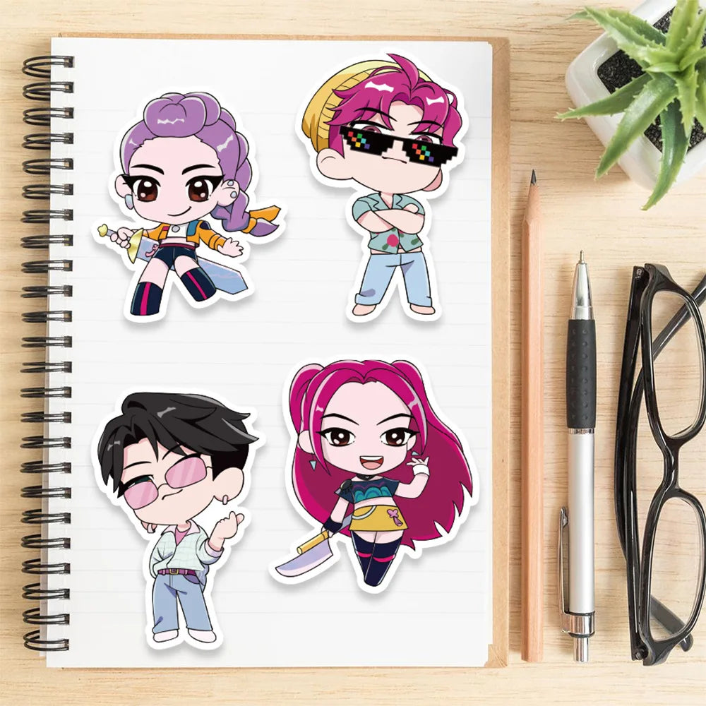 8/16/24PCS Toy Puzzle Stickers Anime Make a Face Stickers DIY Handicrafts Waterproof Stickers