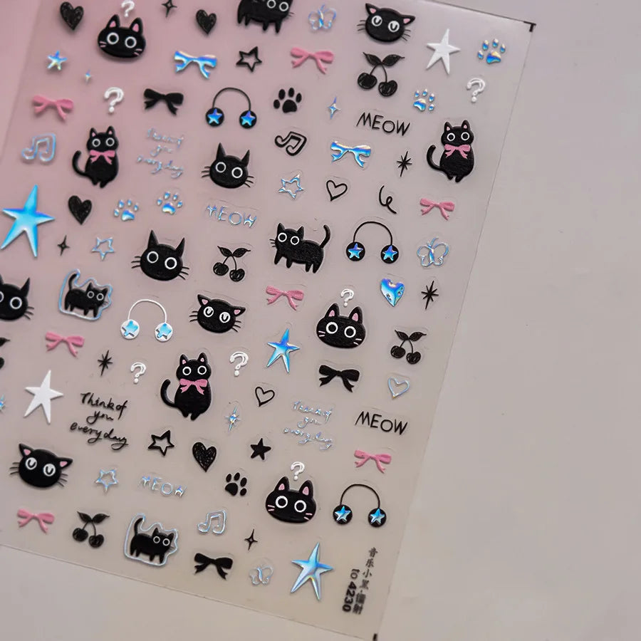 Jelly Halloween Skeleton Stickers Nail Art Cool Evil dark style decorative Nails Sticker DIY Trendy Manicure Ornaments Supplier