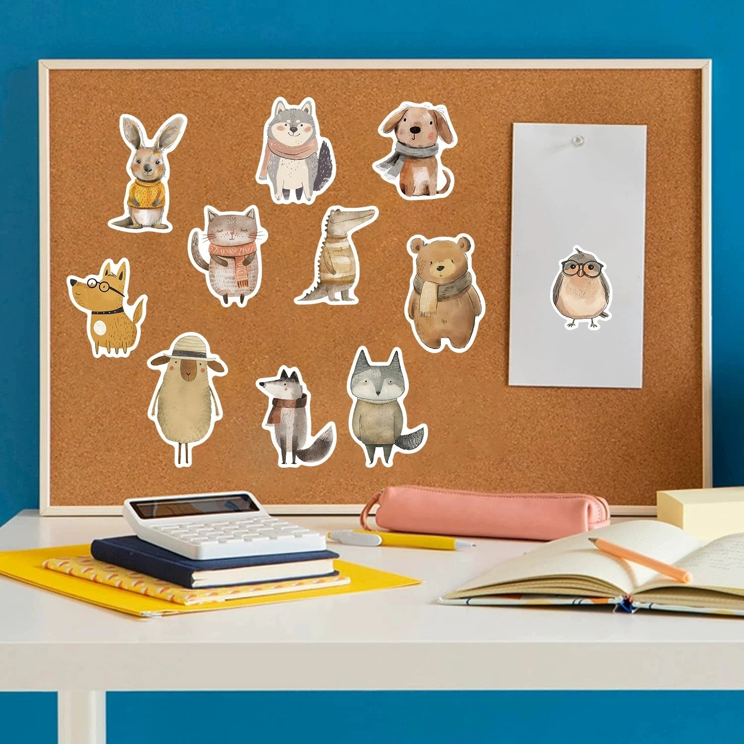 50/100Pcs Cute Hand Painted Animals Stickers For Suitcase Skateboard Laptop Luggage Fridge Phone Car Styling DIY Decal Sticker