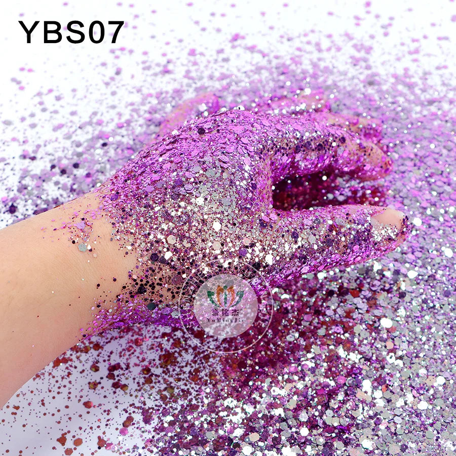 12g/bag Hexagonal Chameleon Nail Art Glitter 12Colors For Choice Scallion Powder Nail Art and Creative Crafts DIY Nails Sequins