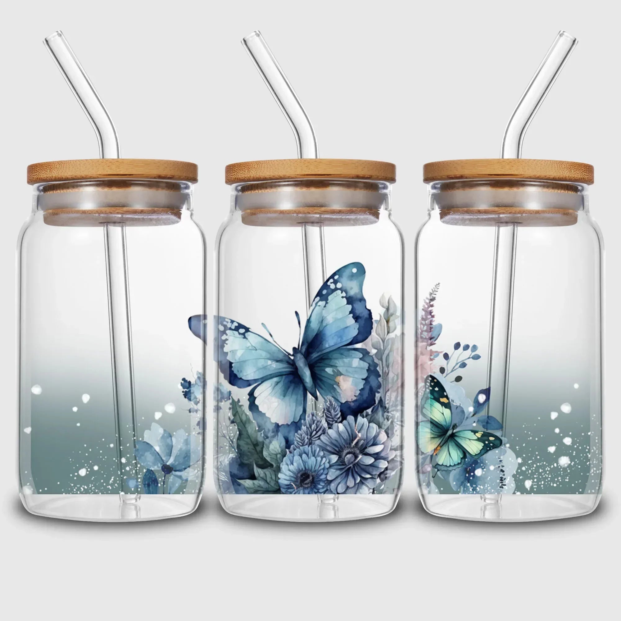 5 Sheets Animal UV DTF Cup Stickers, Glass DTF Transfer Stickers, Waterproof Wipe Transfer Paper for 16 oz Glass, Cups,