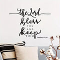 Inspirational Bible Verse Wall Decals - Religious Quote Stickers for Nursery Room - Glam Style Matte PVC Self-Adhesive Murals -