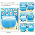 8/16/24Pcs Fish Tank Ocean Animal Puzzle Stickers, Kids DIY Decals Marine Sticker for Notebook Phone Suitcase Fridge Decor