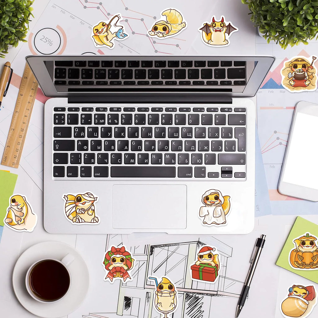 50/100PCS Cartoon Climbing Pet Guarding Palace Graffiti Stickers Decorative Guitar Notebook Luggage DIY Waterproof