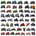 50/100PCS Cartoon Motorcycle Graffiti Stickers Decorative Luggage Notebook Car Waterproof Stationery Stickers