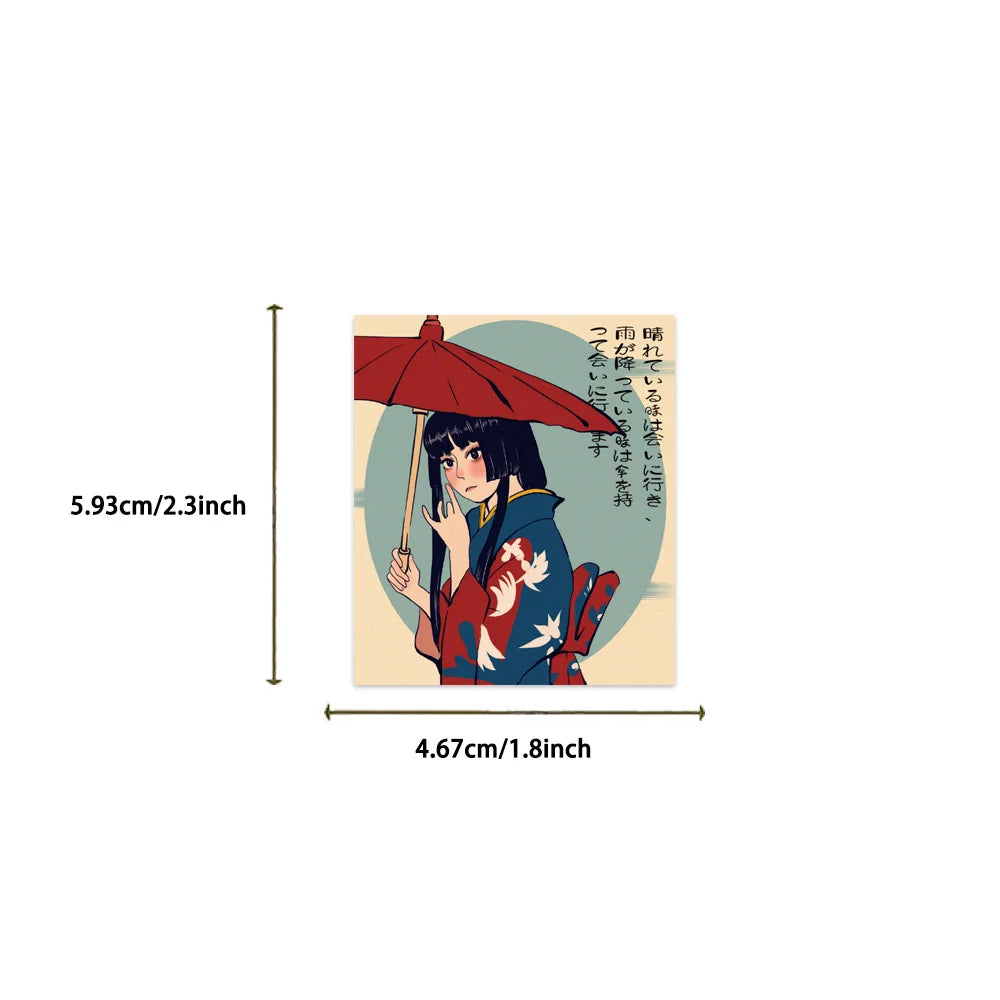 50/100pcs Vintage Classic Japanese Anime Scrapbook Stickers DIY Diary Laptop Luggage Skateboard Graffiti Decal Classic Toys