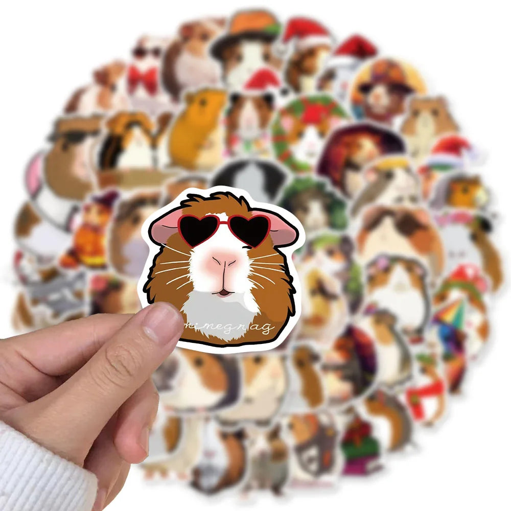 50PCS Guinea Pig Sticker Streetwear Art Picture Cafe Phone DIY Phone Graffiti Harajuku Scrapbooking Graffiti Community Dormitory