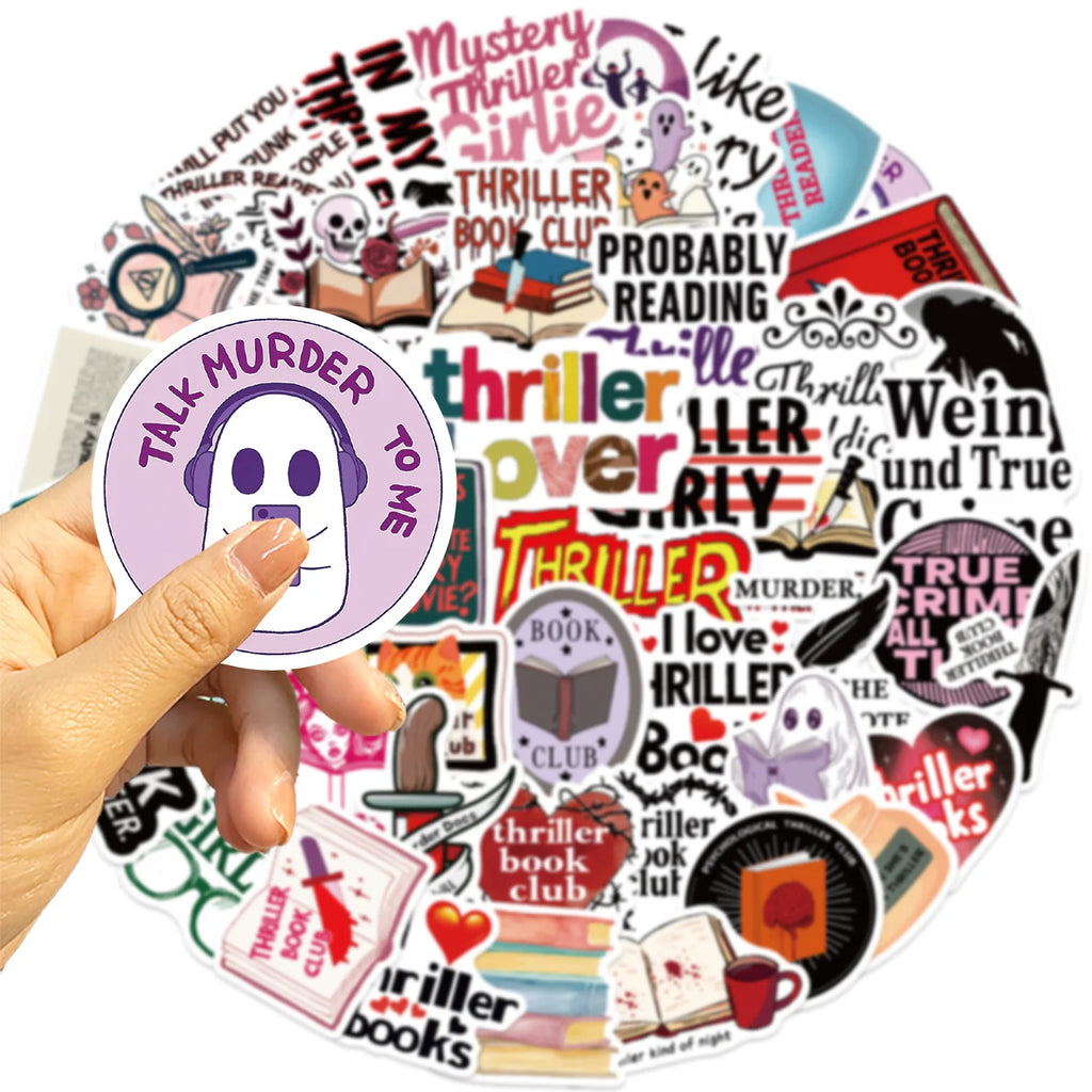 50/100PCS Cartoon Thriller Book Graffiti Stickers Decorative Guitar Notebook Luggage DIY Waterproof Stickers