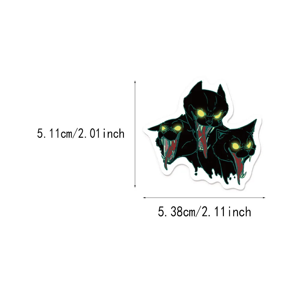 50PCS Halloween Ghost Fun Stickers DIY Computer Scrapbook Refrigerator Phone Case Speaker Guitar Toy Stickers