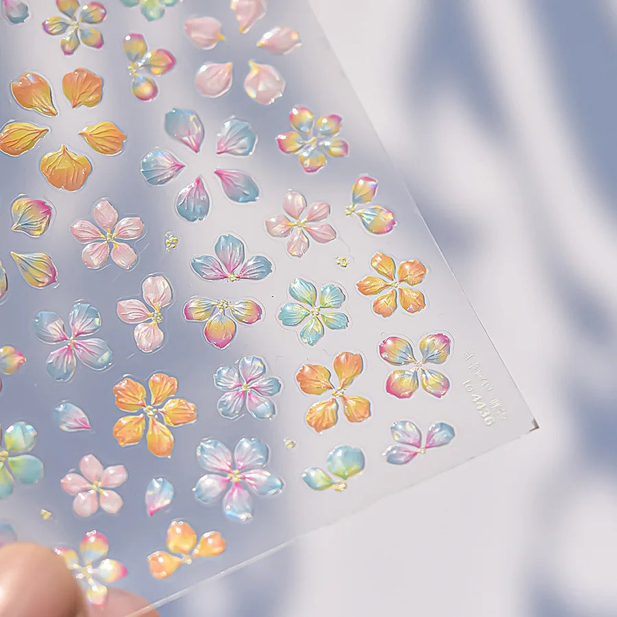 5D Butterfly Nail Stickers Sparkling Jelly Butterfly Nail Art Sticker Decorations Decals DIY Self Adhesive Slider Manicure Parts