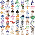 50PCS Cartoon Halloween Mushroom Ghost Graffiti Stickers Decorative Luggage Notebook Diy Waterproof Stickers Stationary