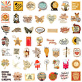 50-Piece Vintage Artistic Motivational Phrase Decals for Skateboards Water Bottles Laptops Luggage Healing Graffiti Stickers