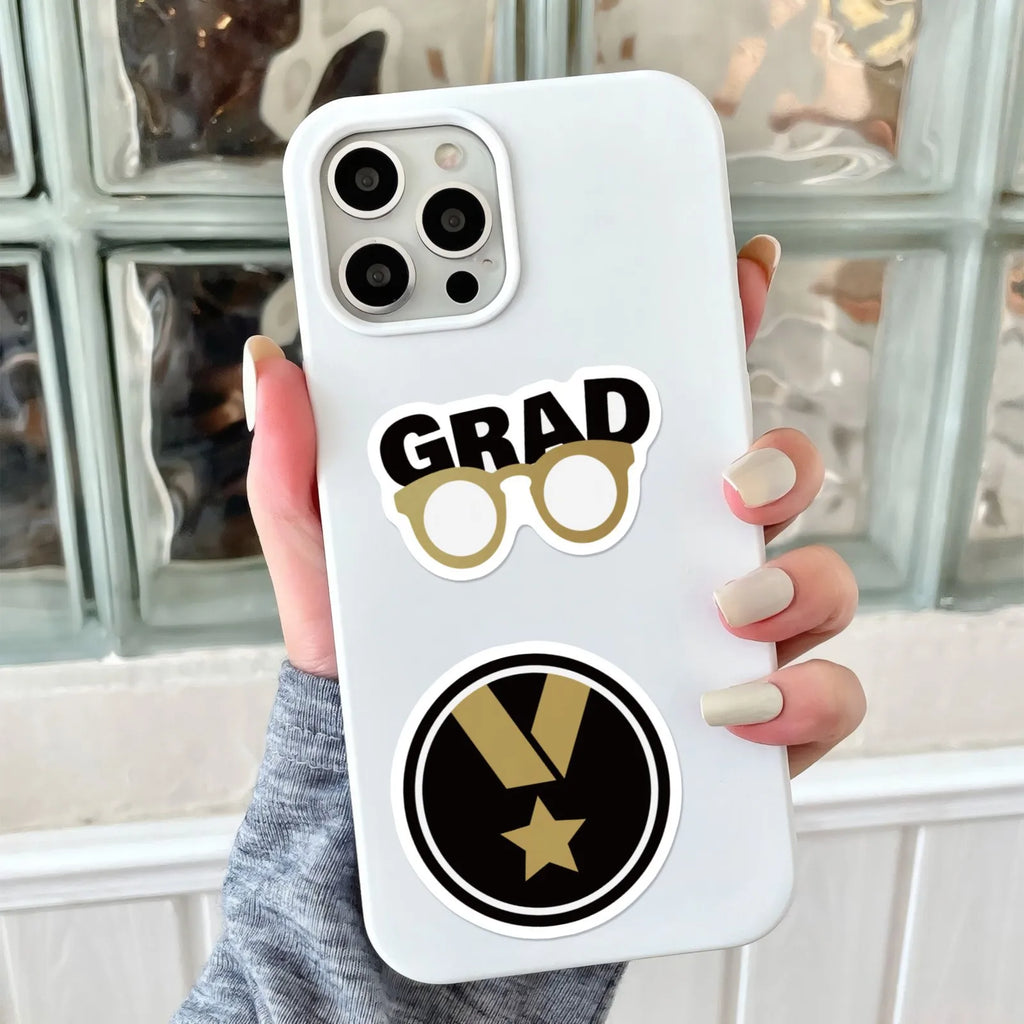 50/100 Pcs 2026 Graduation Party Theme Stickers for Atmosphere DIY Stationery Box Pen Holder Laptop Phone Desk Fade Resistant