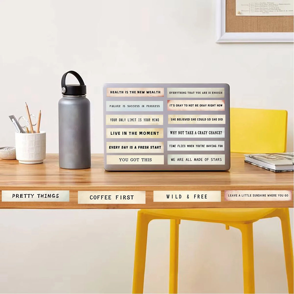 50/100PCS Retro Label Vocabulary Stickers Notebook Creative Skateboard Coffee DIY Suitcase Scrapbooking Sticker Cute Things Gift